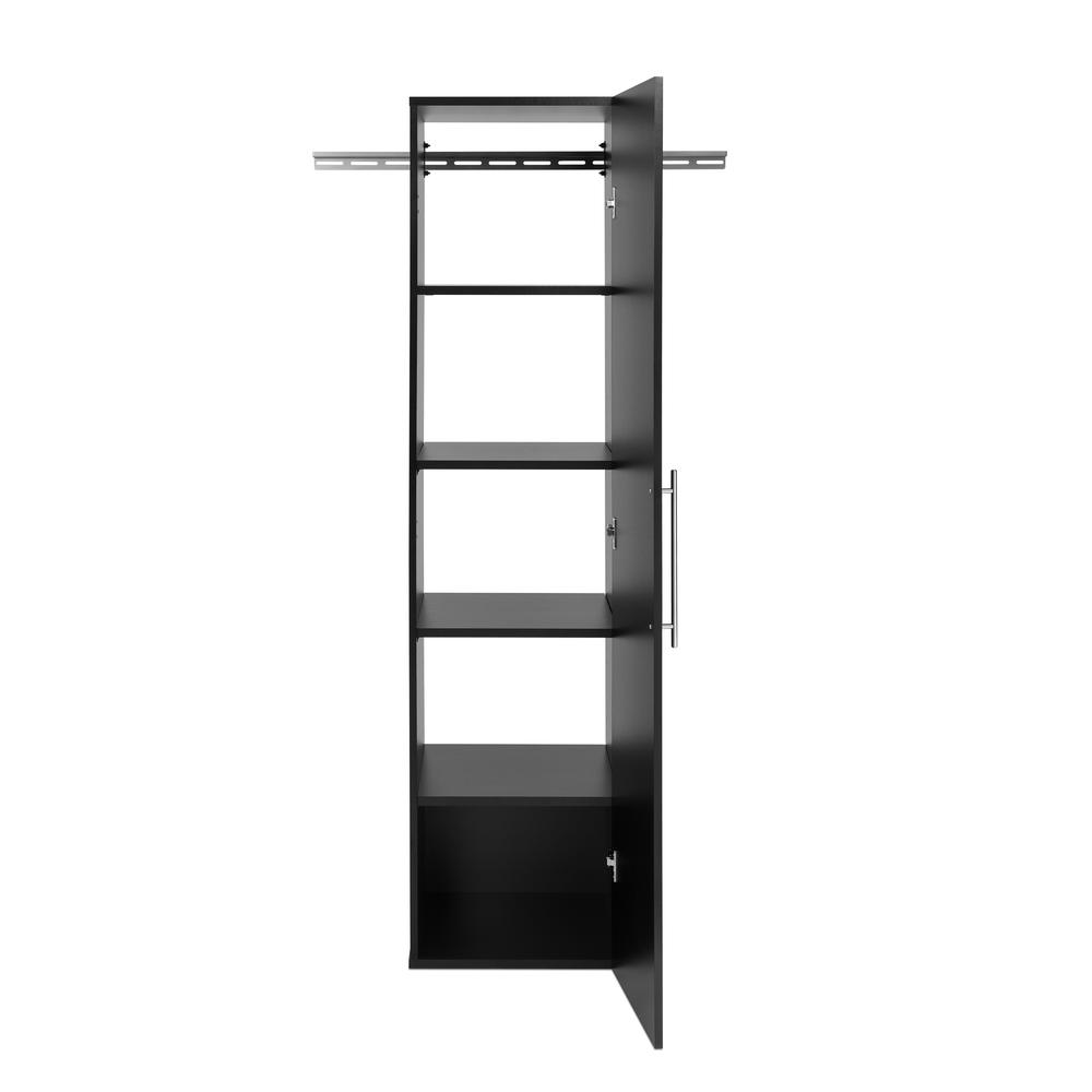 HangUps 18 inch Narrow Storage Cabinet, Black. Picture 3