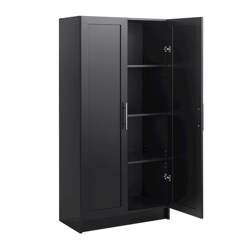 Elite Accent Cabinet with Panel Doors, Black Storage Cabinet, Bathroom Cabinet. Picture 11