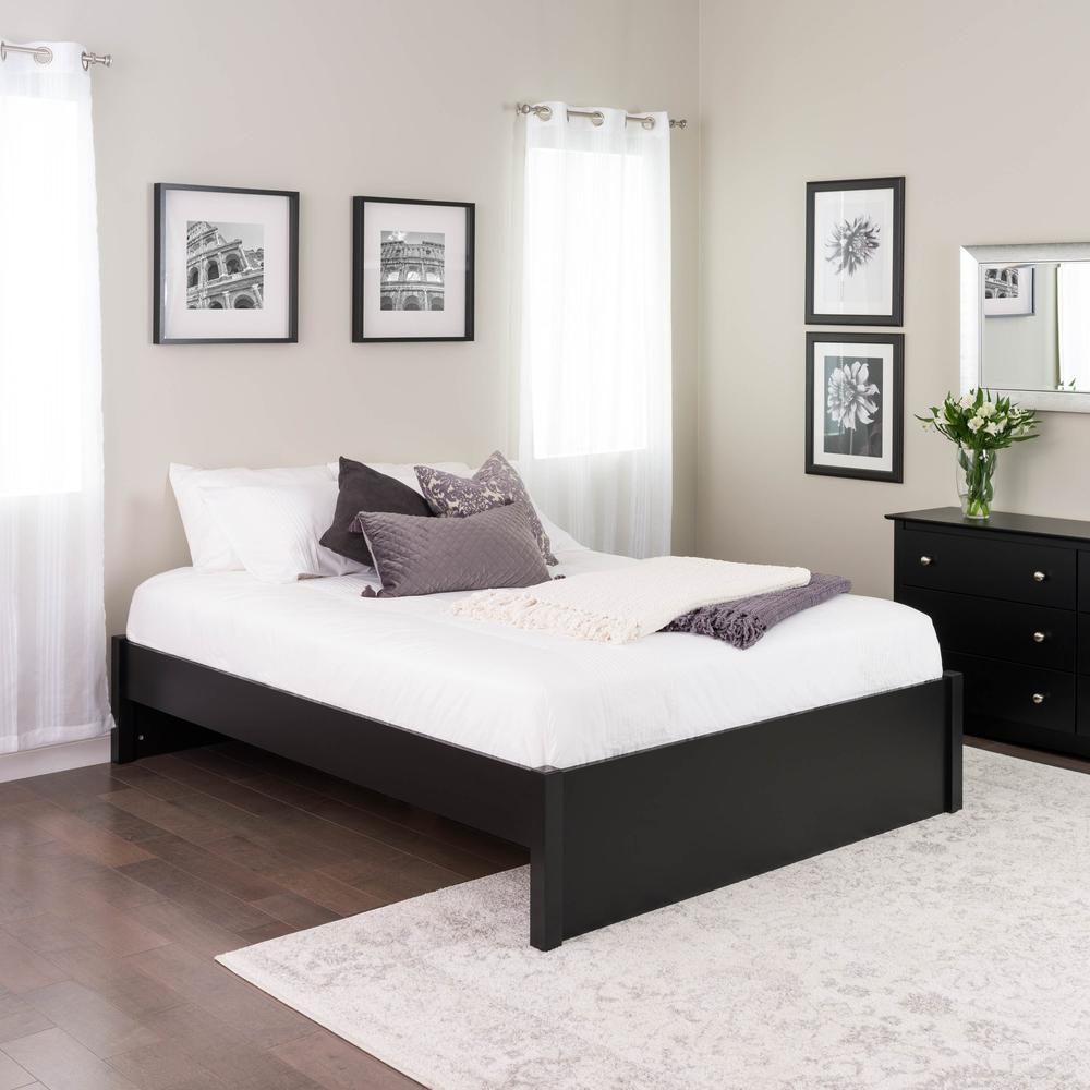 Queen Select 4-Post Platform Bed, Black. Picture 4