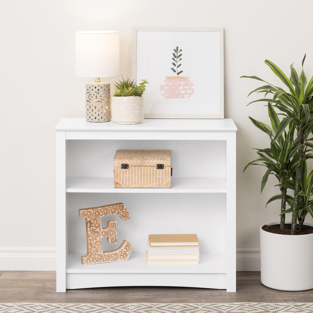 2-shelf Bookcase, White. Picture 5