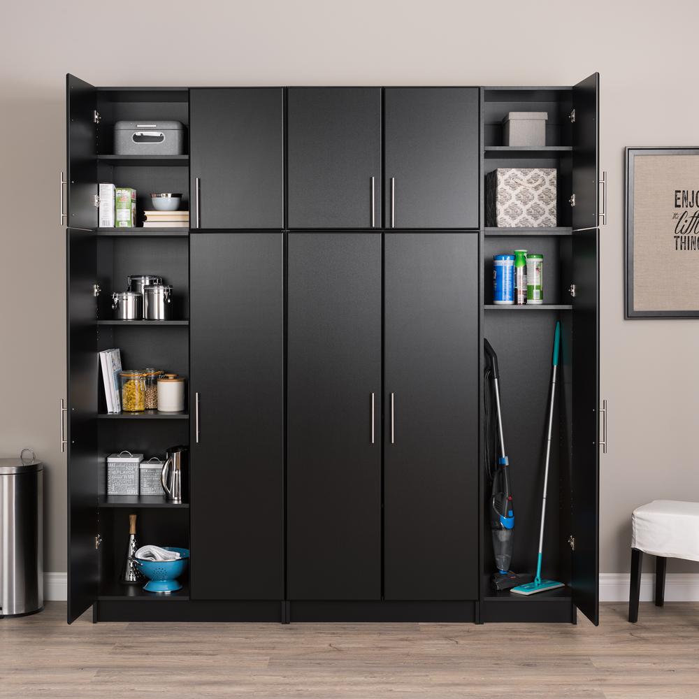 Elite 80" Storage Cabinet Set C - 6 pc - Black. Picture 2