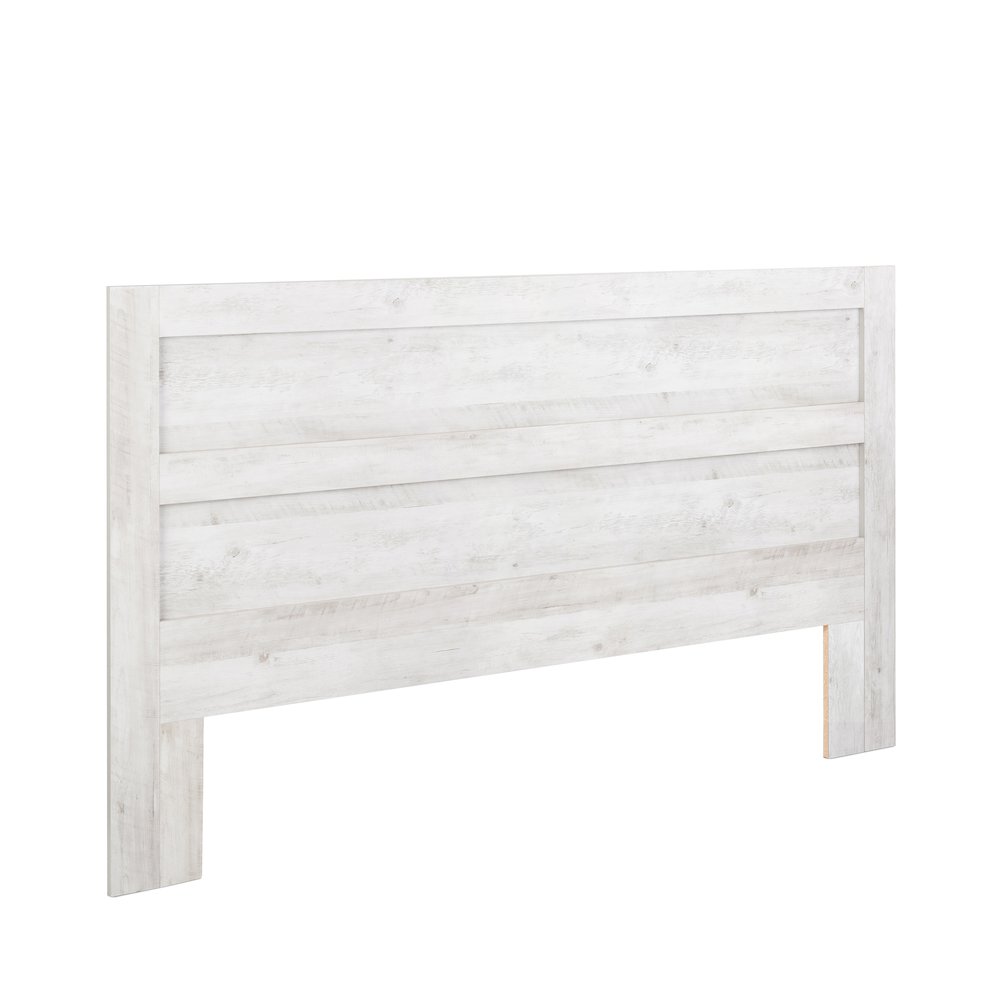 Washed White King Headboard, Bedroom Furniture 79.5" W x 47.5" H x 1.5" D. Picture 2