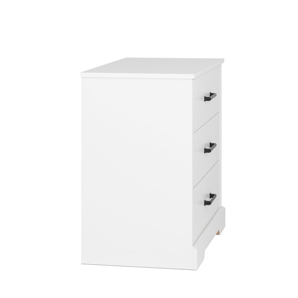 Nightstand Bedside Table, White Nightstand for Bedroom, End Table with 3 Drawers. Picture 11