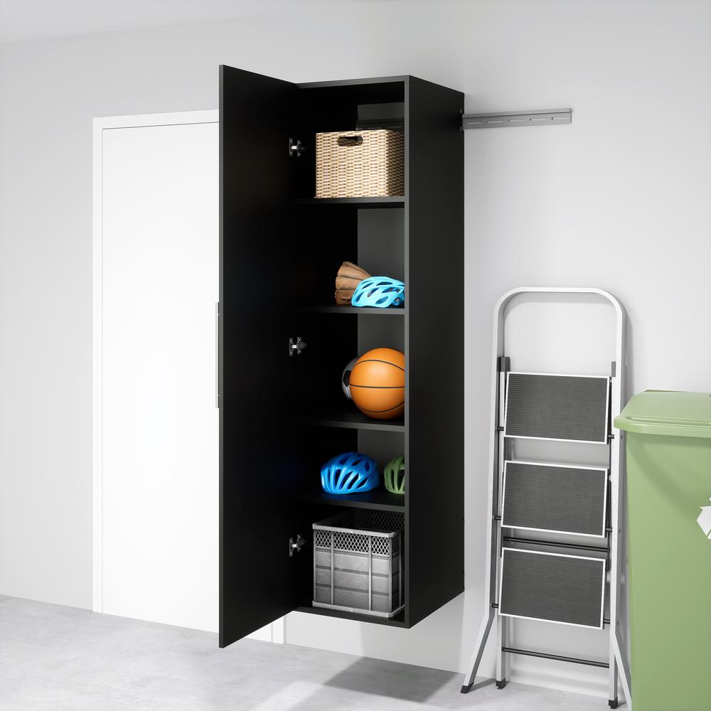 HangUps 18 inch Narrow Storage Cabinet, Black. Picture 14
