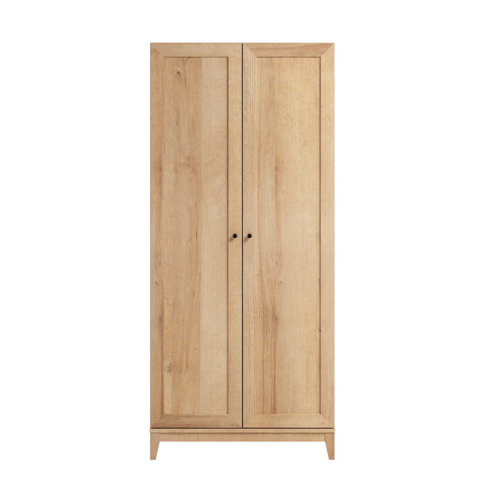 Yaletown 72" Tall Storage Cabinet in Natural Oak with Solid Wood Legs. Picture 1