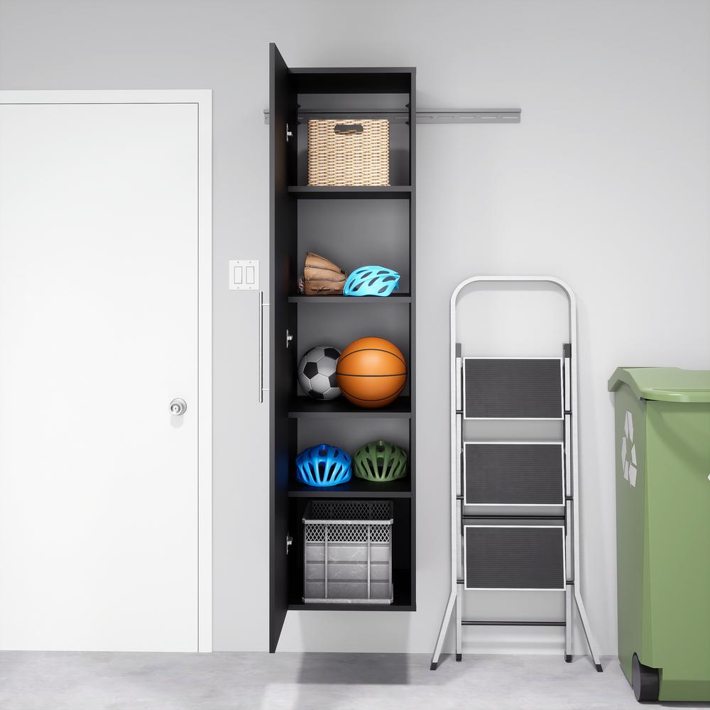HangUps 18 inch Narrow Storage Cabinet, Black. Picture 13