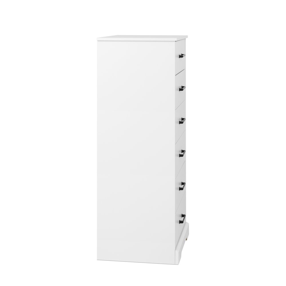 Rustic Ridge White 6 Drawer 18.5"D x 23.75"W x 51.5"H Dresser. Picture 11