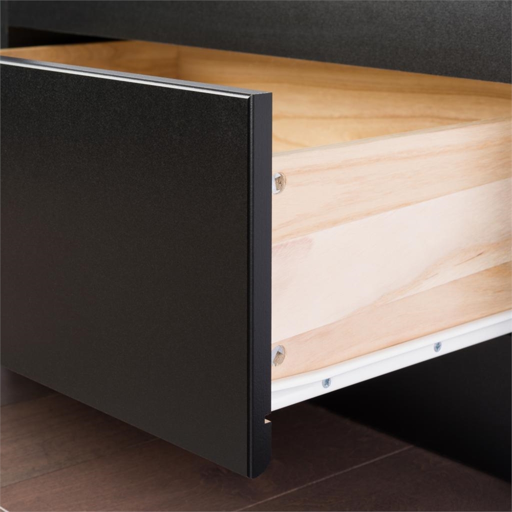 Black Twin Mate’s Platform Storage Bed with 3 Drawers. Picture 3