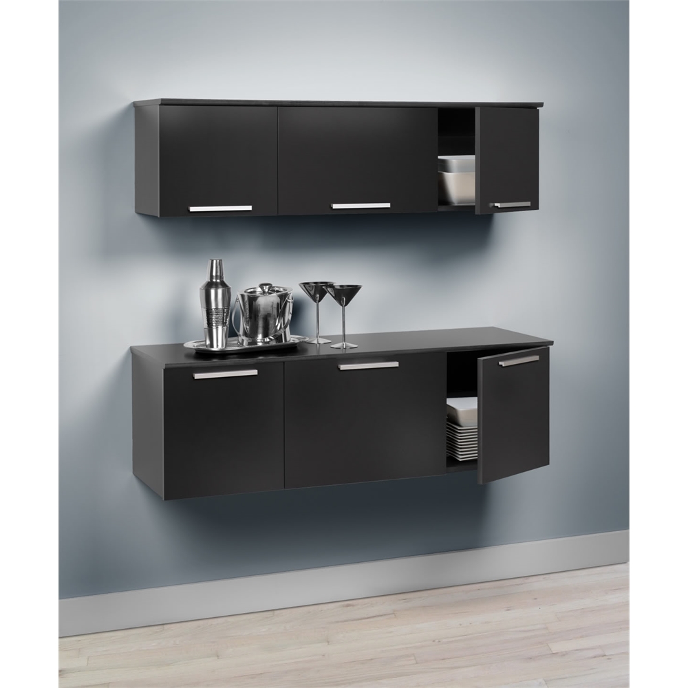 Black Coal Harbor Wall Mounted Hutch. Picture 3