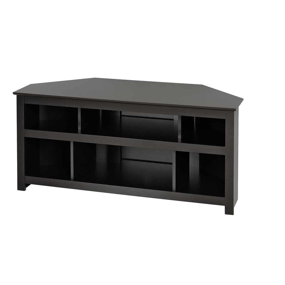 Black Vasari Corner Flat Panel Plasma / LCD TV Console. Picture 1