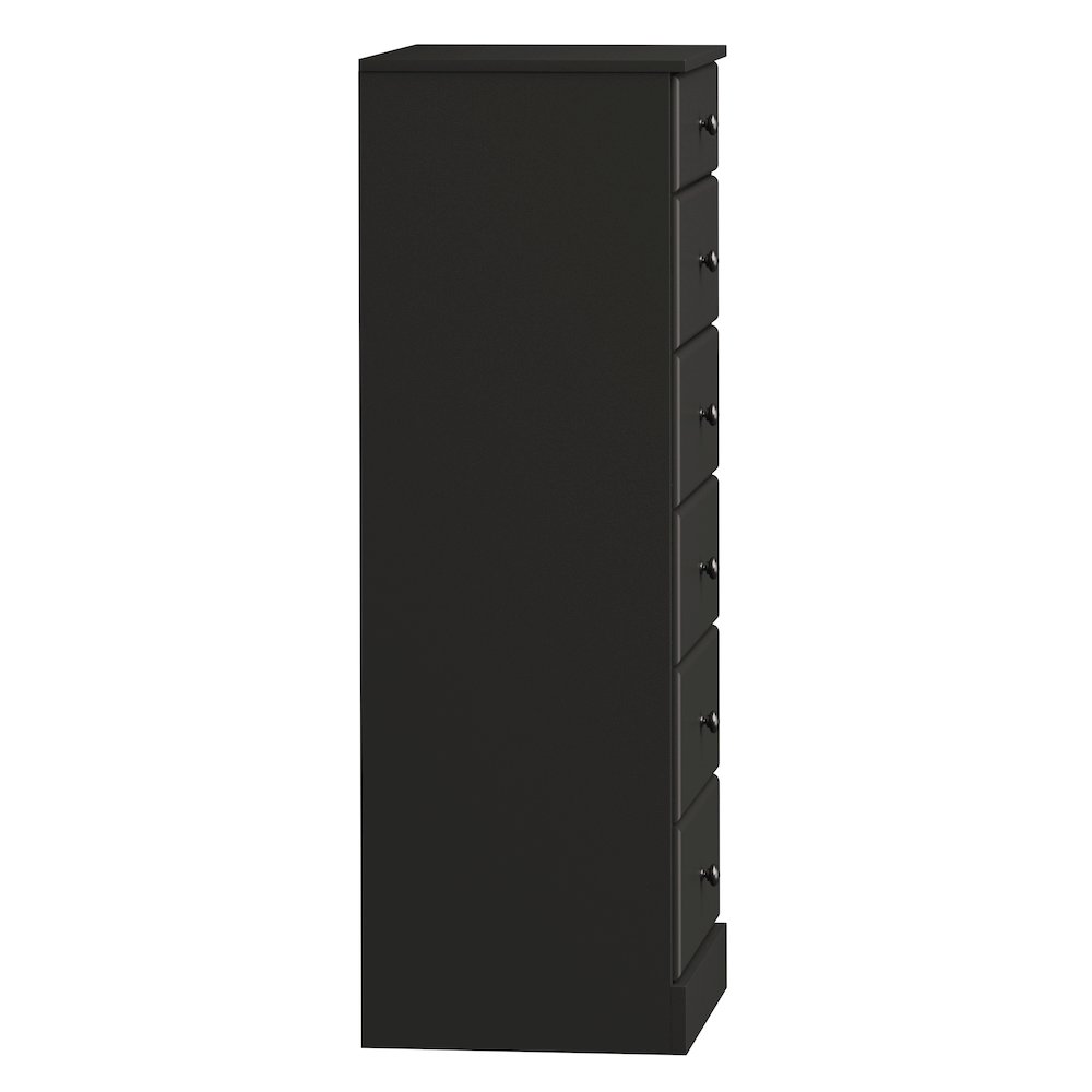 plain black homecoming dress 6 Drawers, Modern Wooden Black Tall Dressers for Bedroom and Closet
