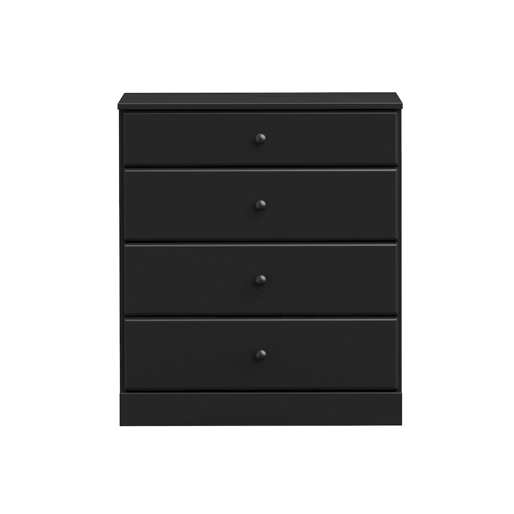 Astrid 4-Drawer Dresser, Black. Picture 1