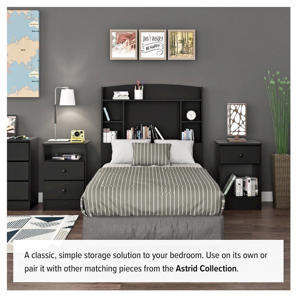 Astrid 4-Drawer Dresser, Black. Picture 8