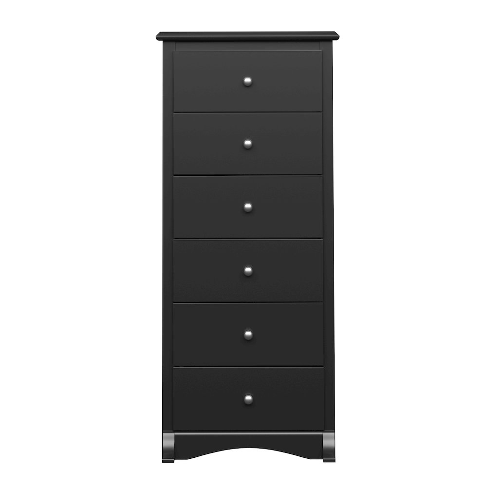 Black Sonoma Tall 6 Drawer Chest. Picture 2