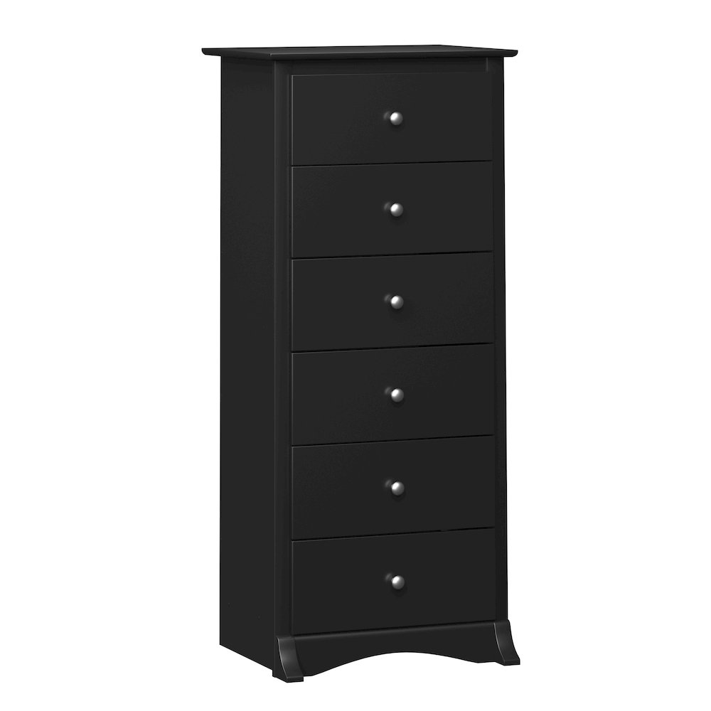 Black Sonoma Tall 6 Drawer Chest. Picture 3