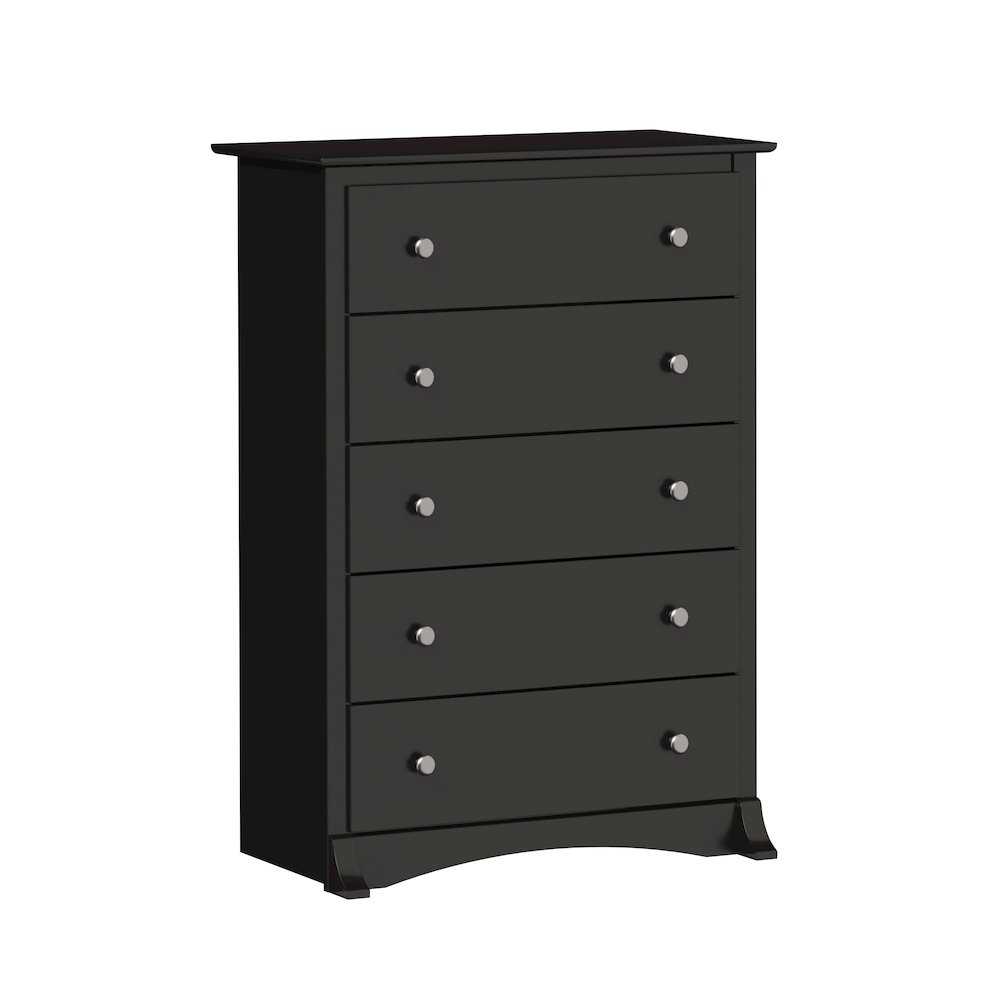 Black Sonoma 5 Drawer Chest. Picture 3