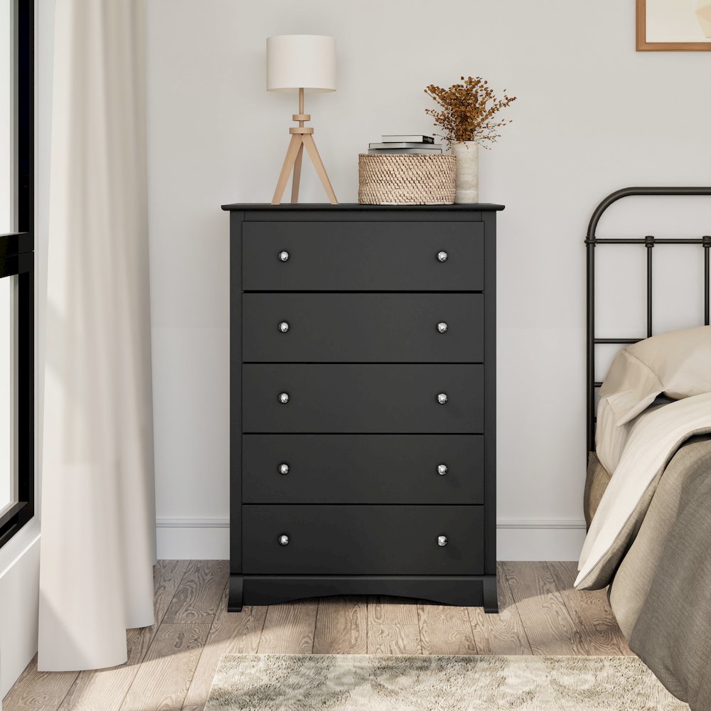 Black Sonoma 5 Drawer Chest. Picture 7