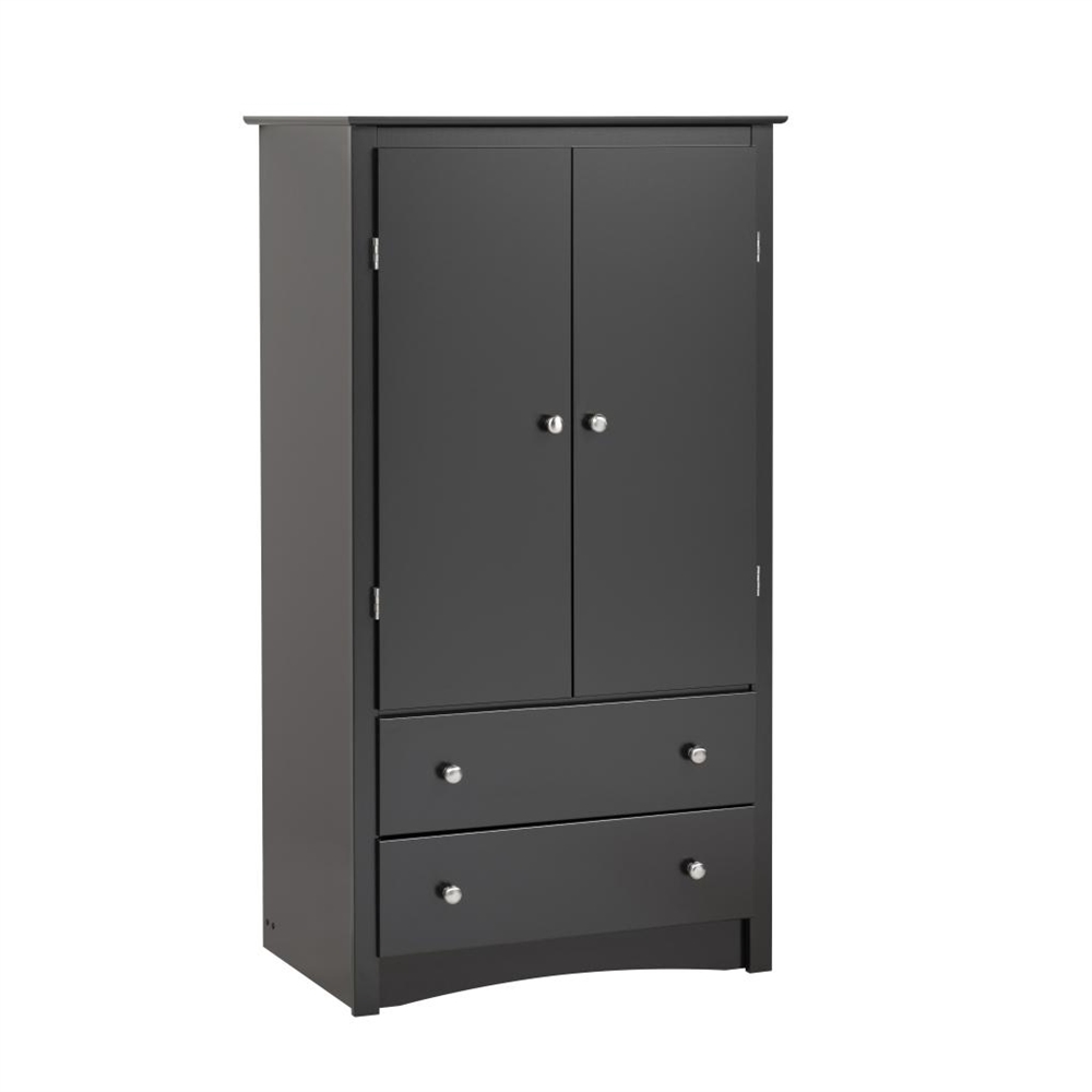 Black Sonoma 2 Door Armoire. Picture 1