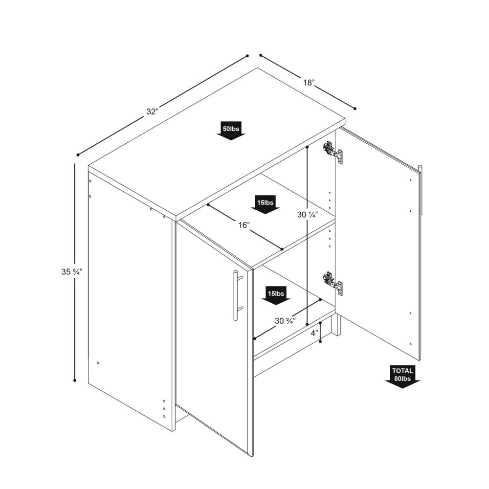 Elite 32 inch Base Cabinet, Black. Picture 10