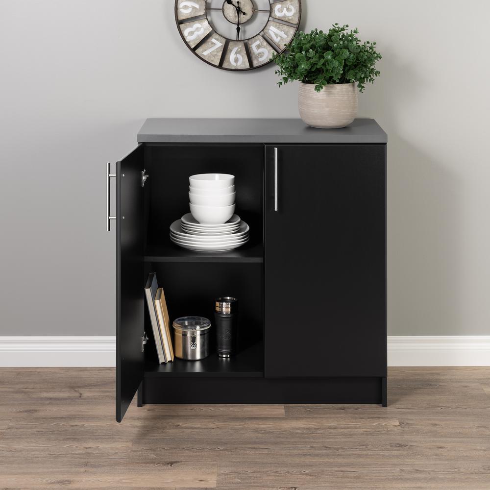 Elite 32 inch Base Cabinet, Black. Picture 11