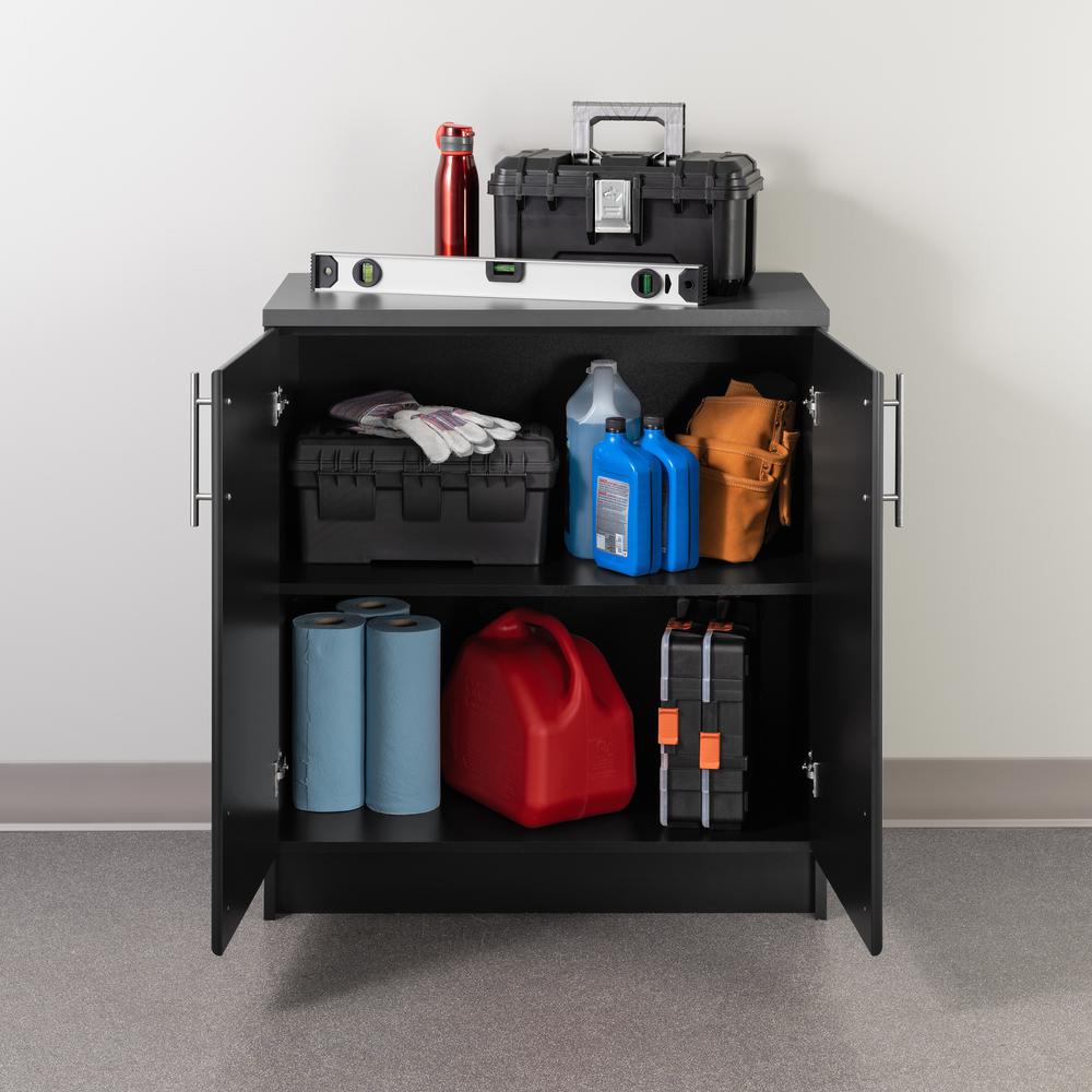 Elite 32 inch Base Cabinet, Black. Picture 13