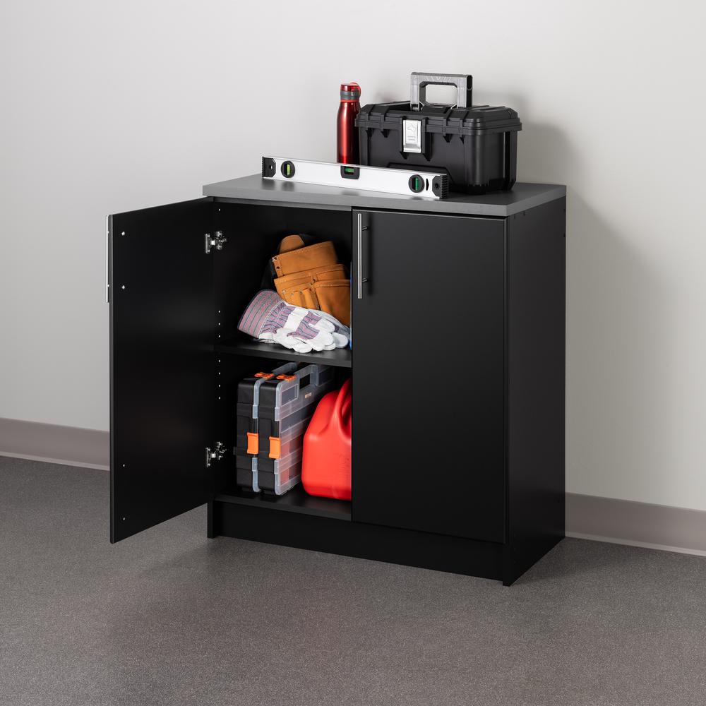 Elite 32 inch Base Cabinet, Black. Picture 15