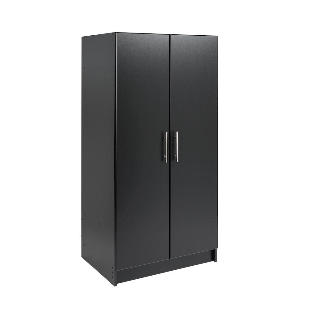 Elite 32" Wardrobe Cabinet, Black. Picture 3