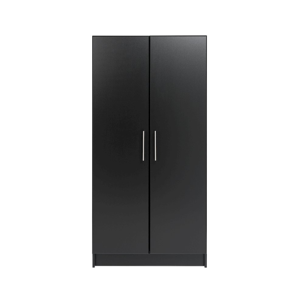 Elite 32" Wardrobe Cabinet, Black. Picture 13