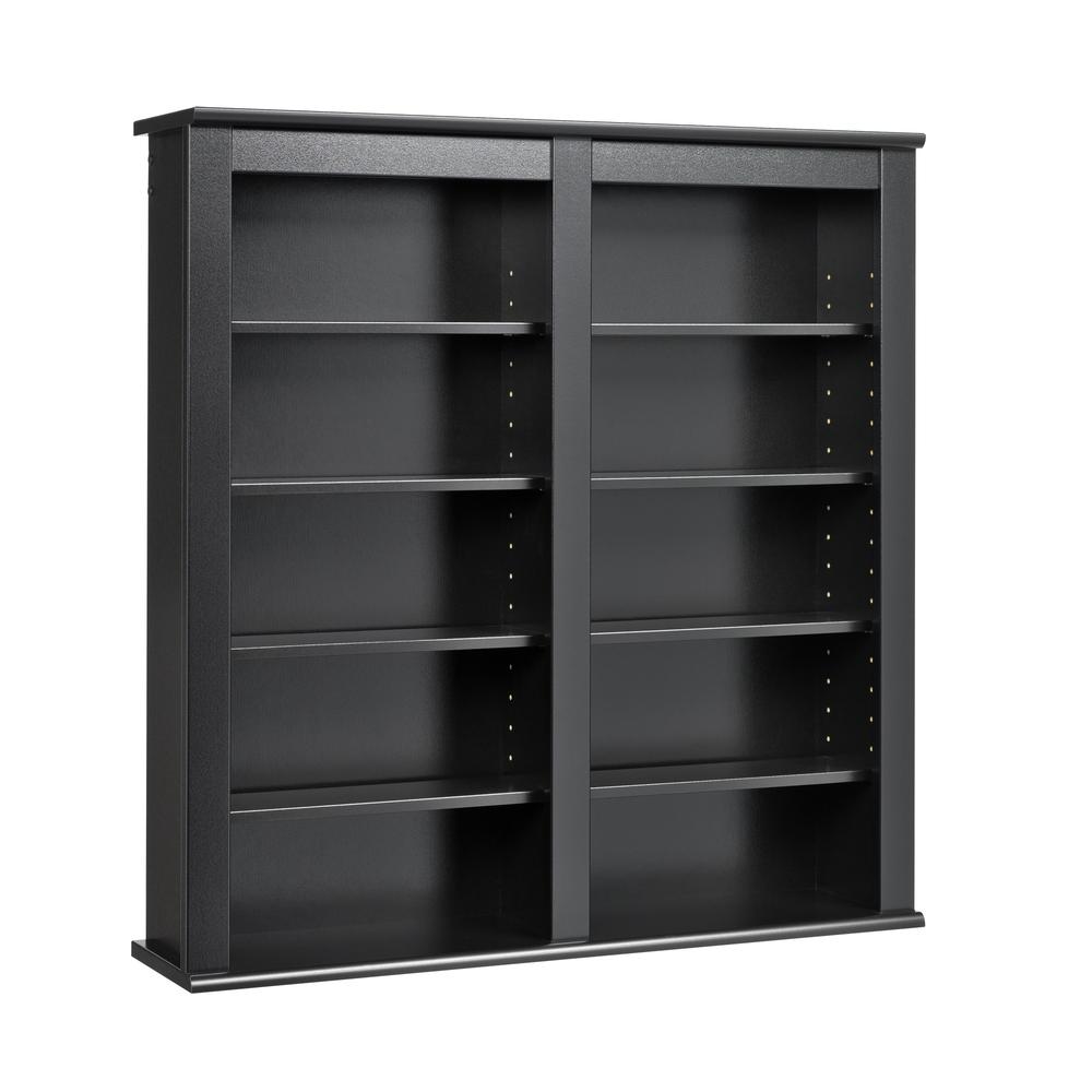 Black Double Wall Mounted Storage. Picture 1