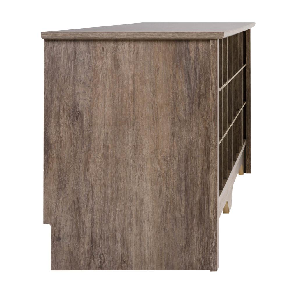 60" Shoe Cubby Bench - Drifted Gray. Picture 6