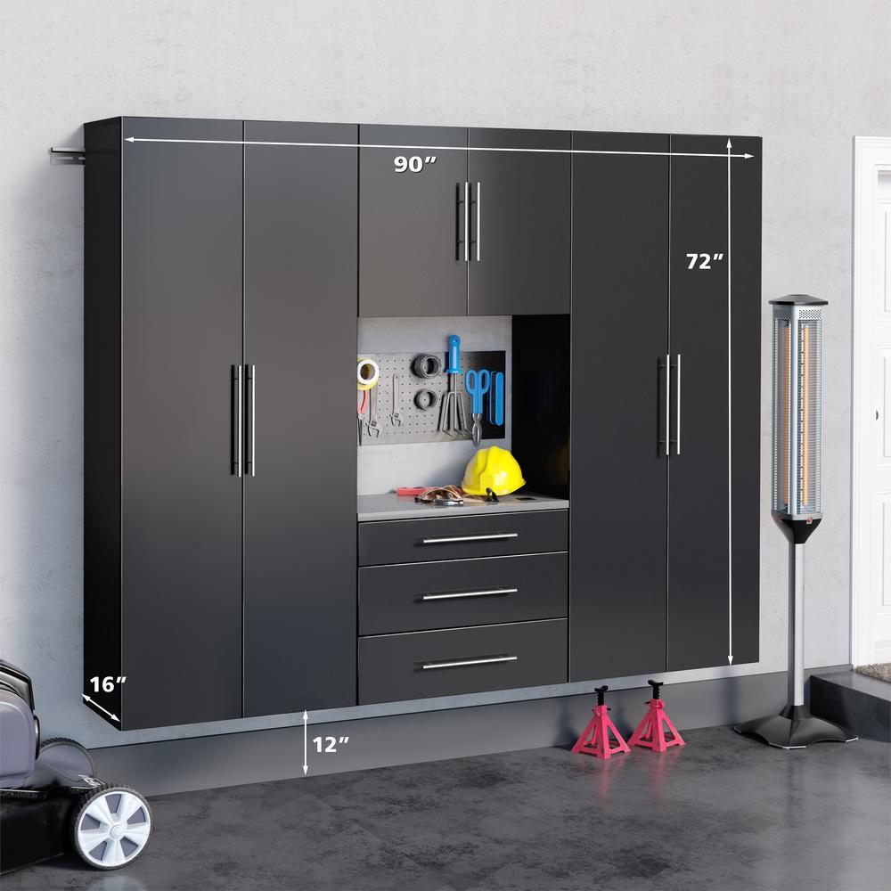 Black HangUps 90" Storage Cabinet Set G - 4pc. Picture 2