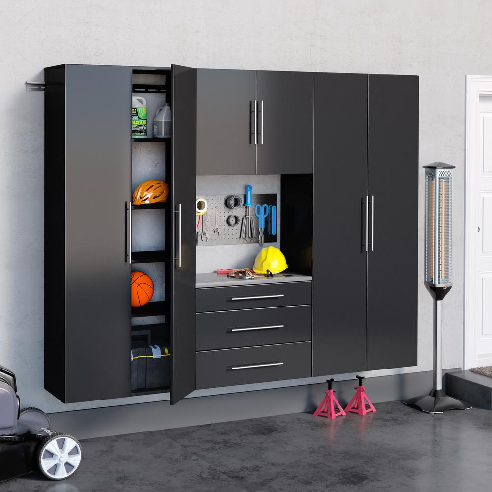 Black HangUps 90" Storage Cabinet Set G - 4pc. Picture 1