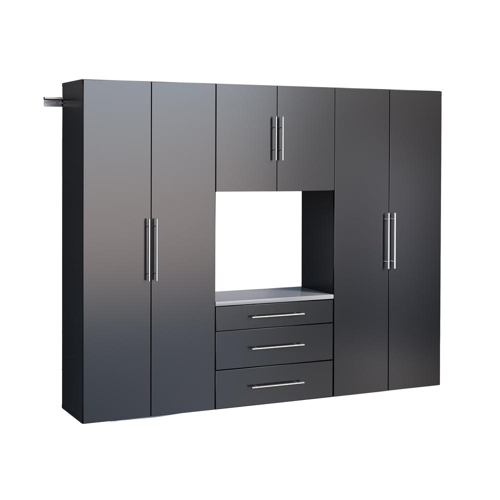 Black HangUps 90" Storage Cabinet Set G - 4pc. Picture 5