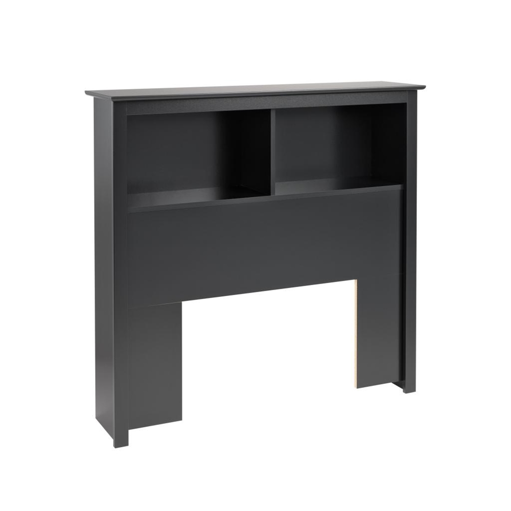 Black Twin Bookcase Headboard. Picture 1