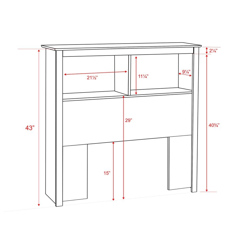Black Twin Bookcase Headboard. Picture 4