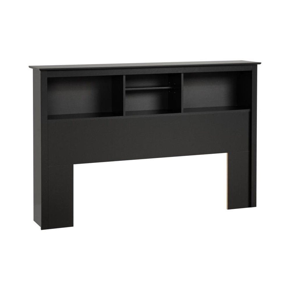 Black Full / Queen Bookcase Headboard. Picture 1