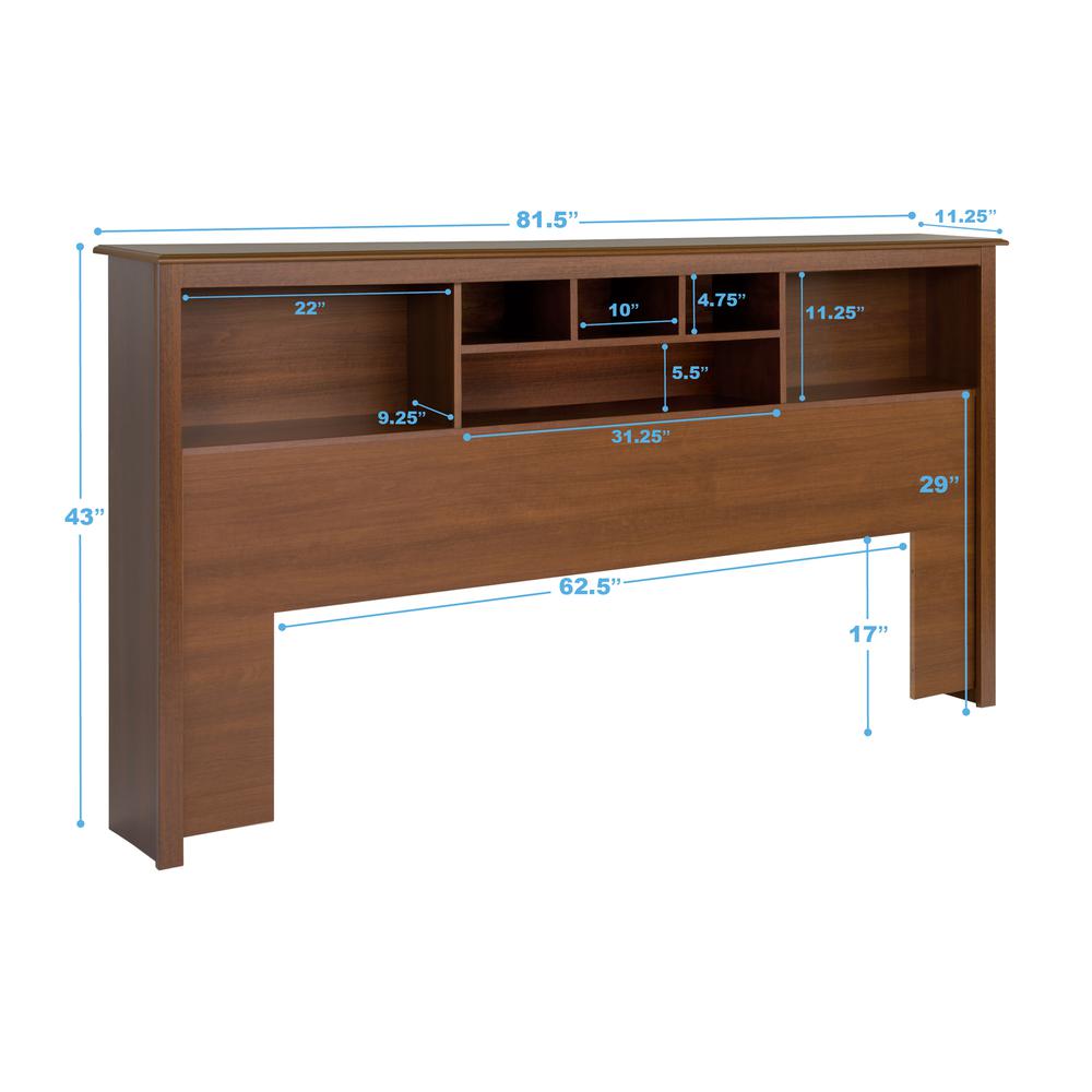 Cherry King Bookcase Headboard. Picture 4