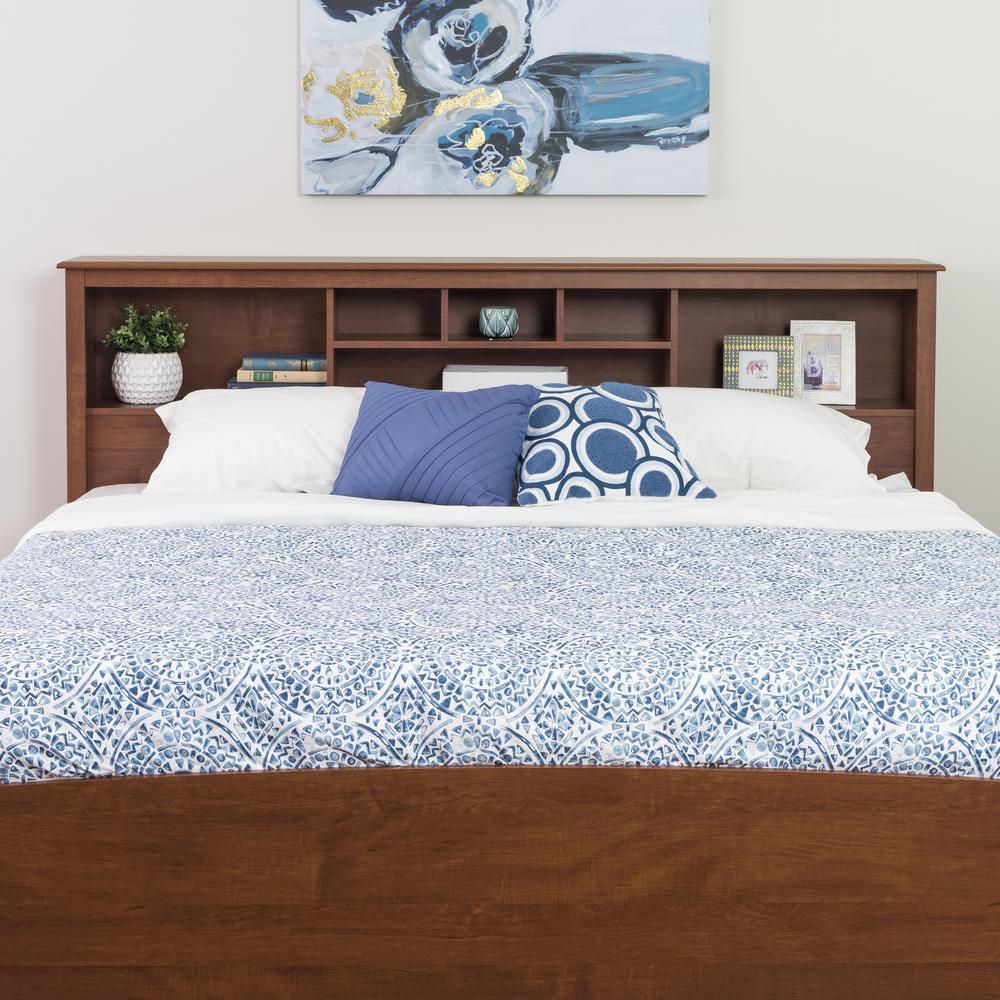Cherry King Bookcase Headboard. Picture 5