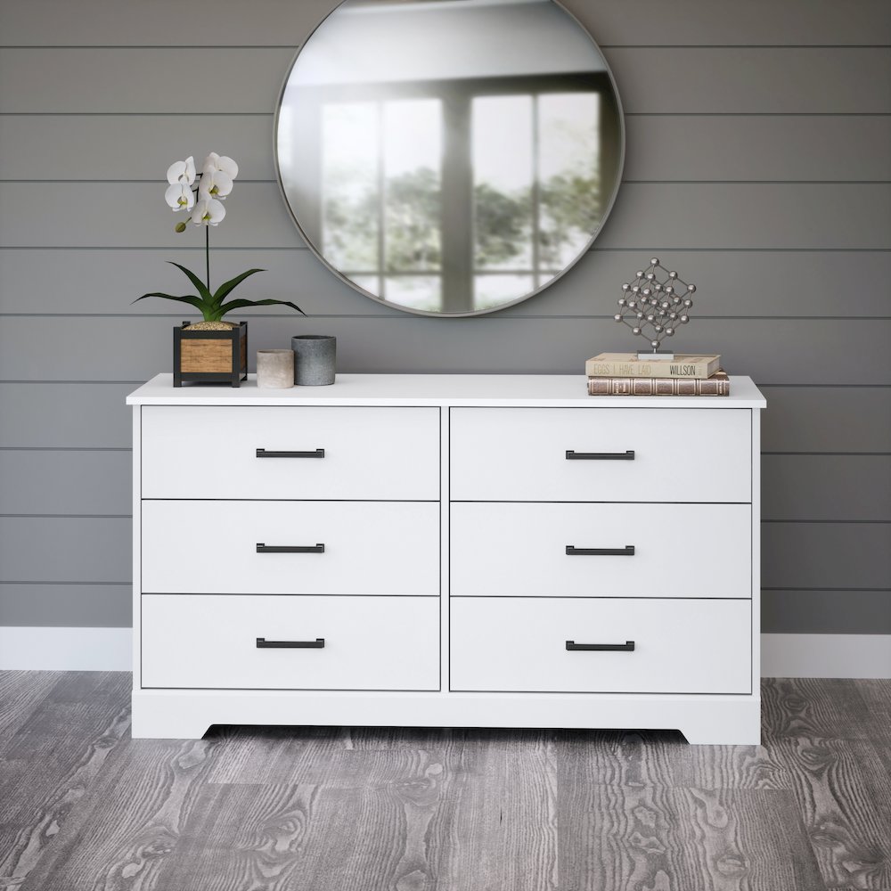 Dresser, White Dresser for Bedroom, Chest of Drawers with 6 Drawers. Picture 5