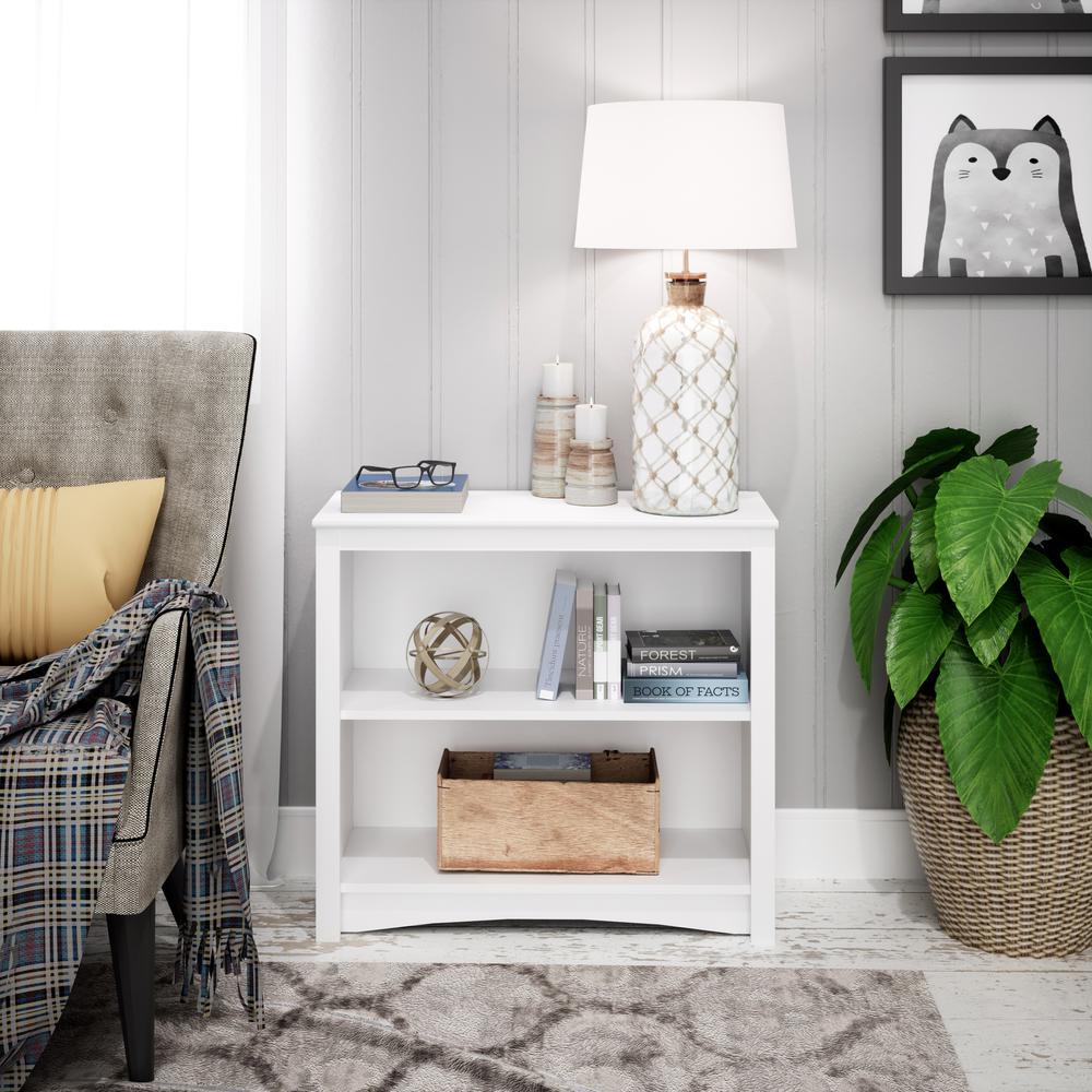 2-shelf Bookcase, White. Picture 8