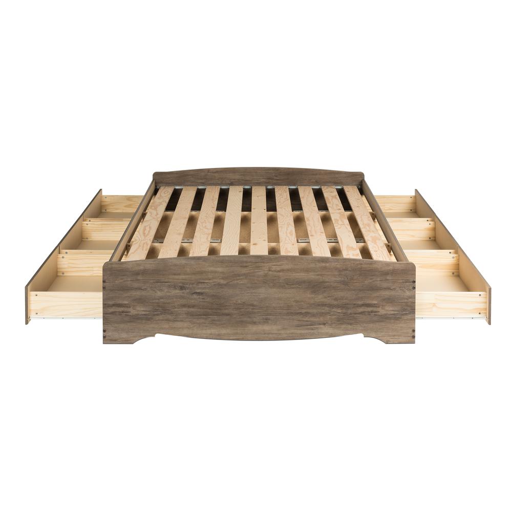Queen Mate's Platform Storage Bed with 6 Drawers, Drifted Gray. Picture 4