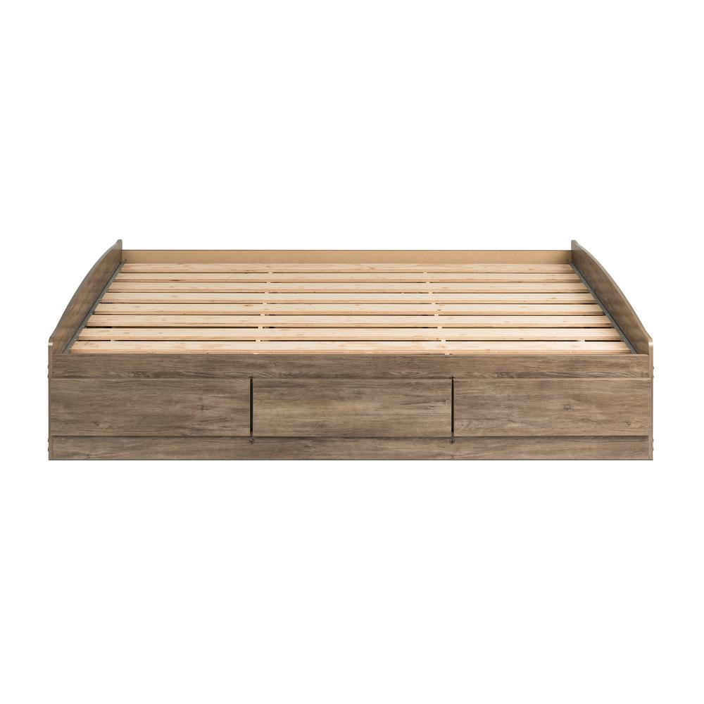 Queen Mate's Platform Storage Bed with 6 Drawers, Drifted Gray. Picture 7