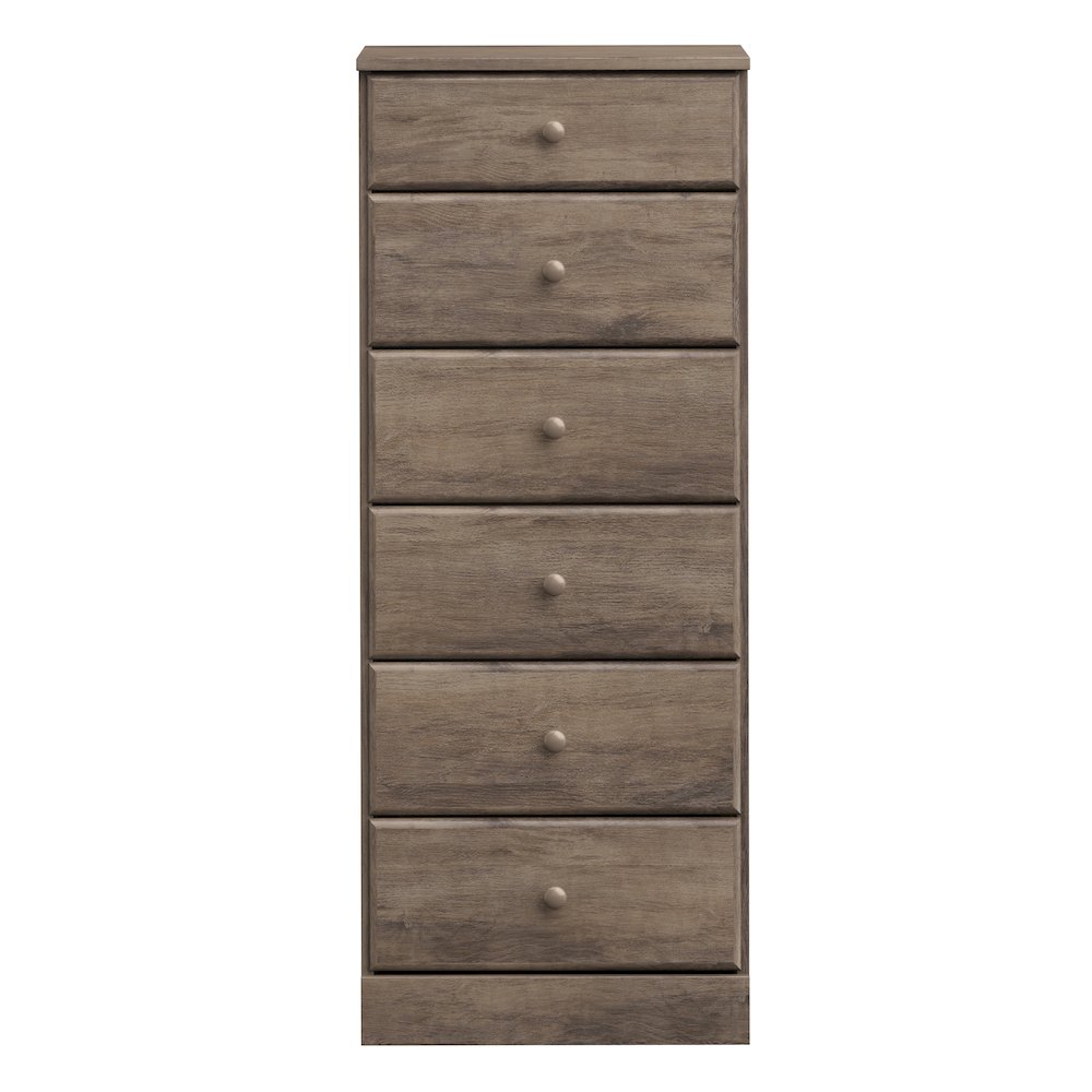 Astrid 6-Drawer Tall Chest, Drifted Gray. Picture 1