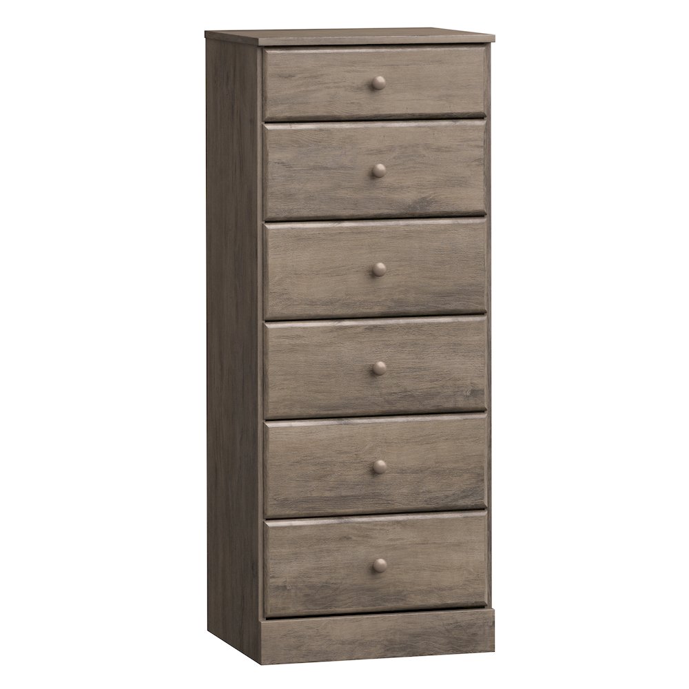 Astrid 6-Drawer Tall Chest, Drifted Gray. Picture 2