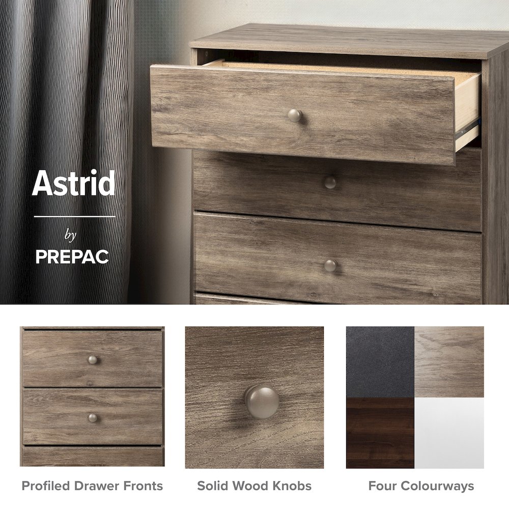 Astrid 6-Drawer Tall Chest, Drifted Gray. Picture 7