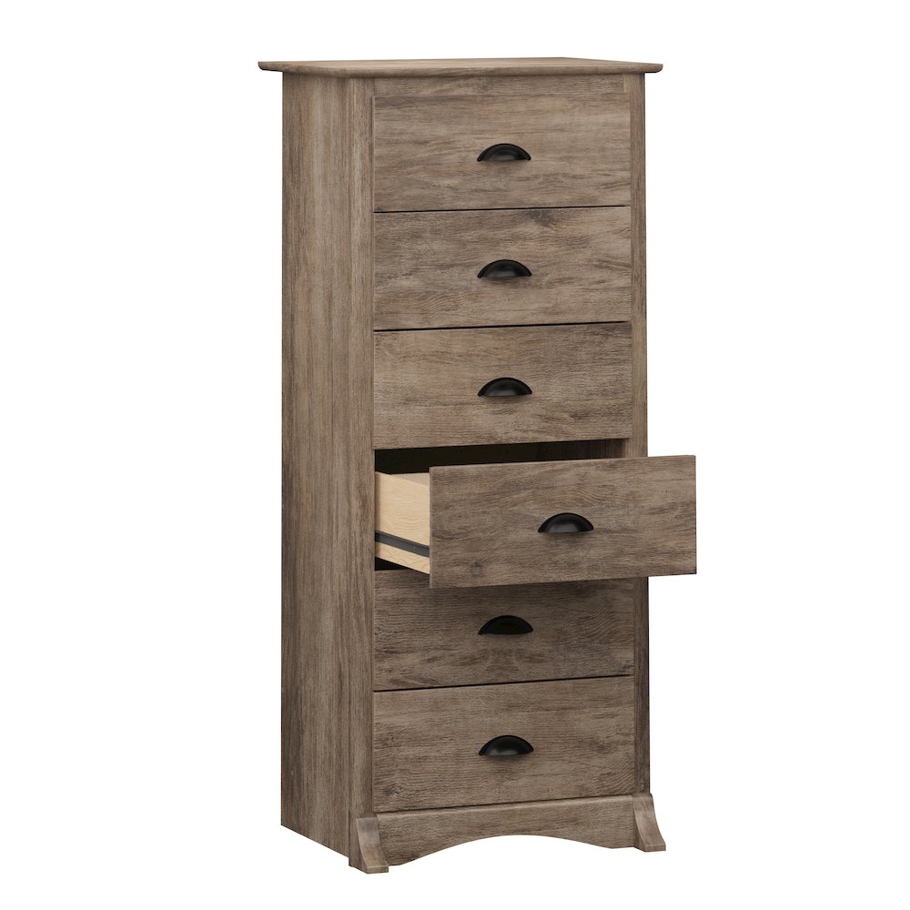 Salt Spring Tall 6-Drawer Chest, Drifted Gray. Picture 1