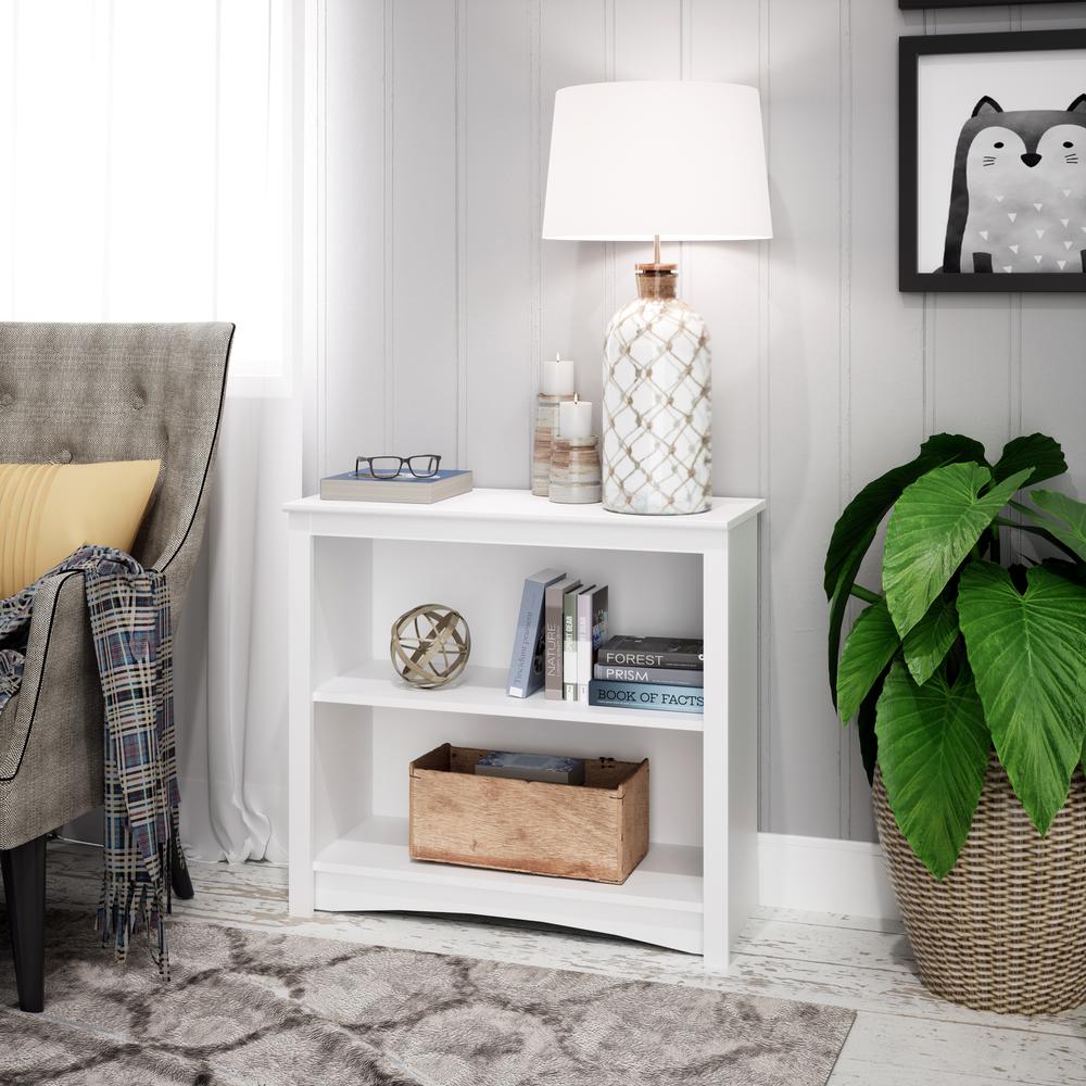 2-shelf Bookcase, White. Picture 7