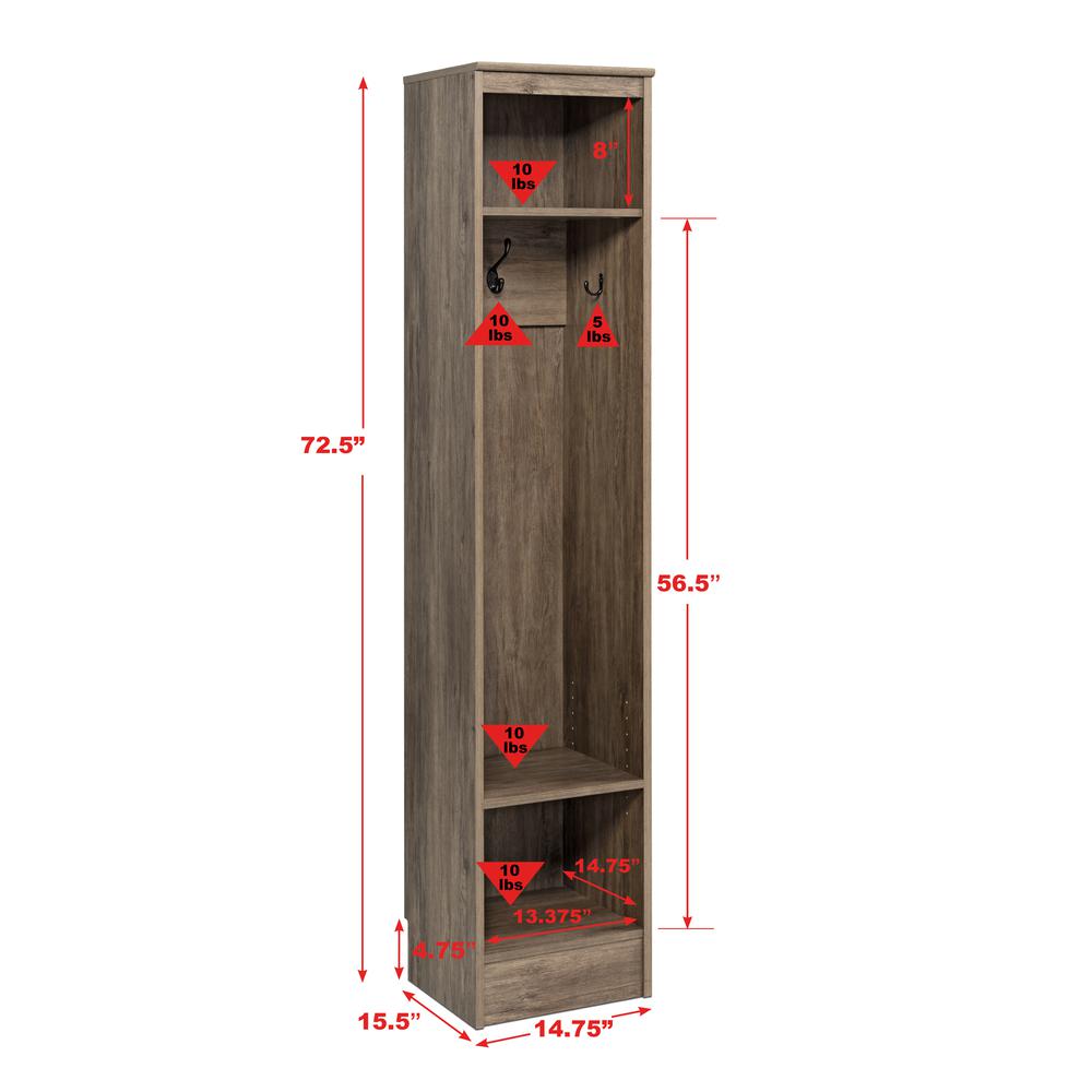 Narrow Entryway Organizer, Drifted Gray. Picture 21