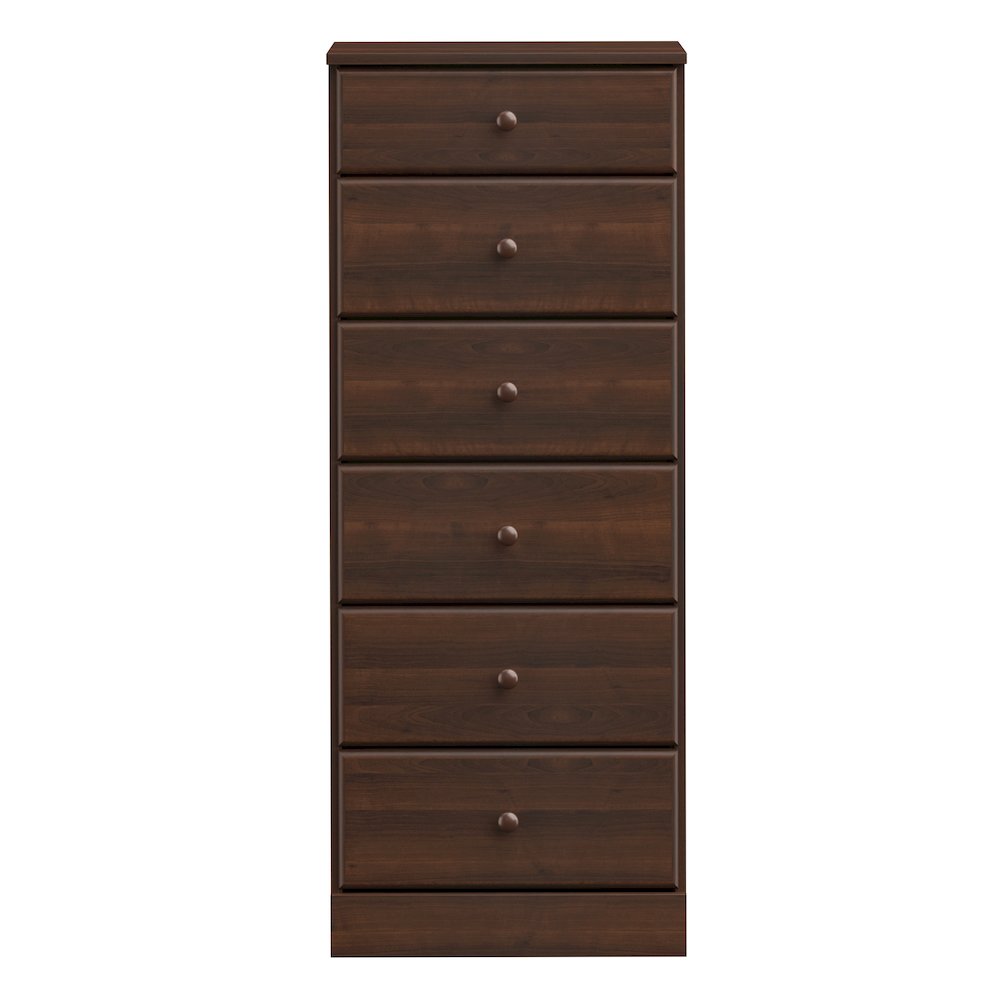 Astrid 6-Drawer Tall Chest, Espresso. Picture 1