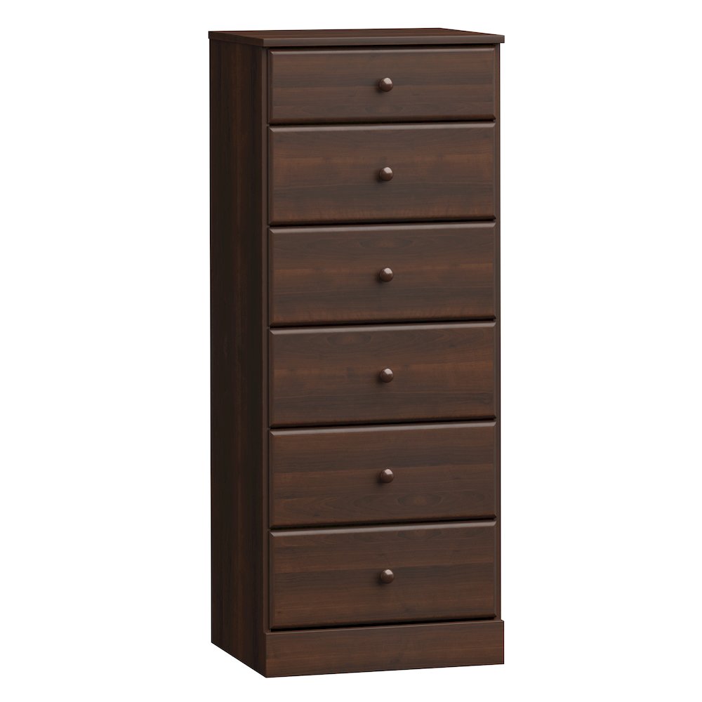 Astrid 6-Drawer Tall Chest, Espresso. Picture 2